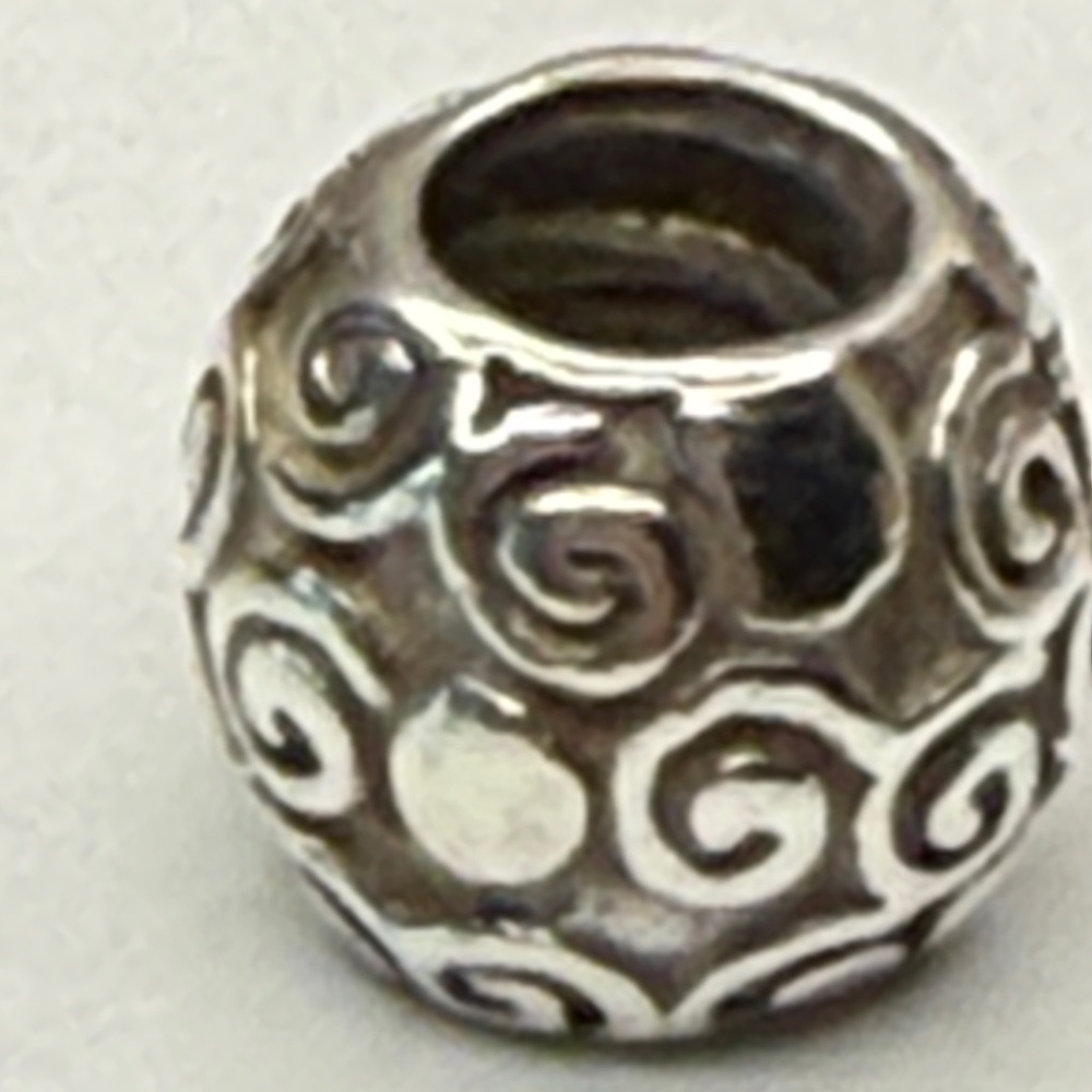 Authentic Pandora Retired Swirl Scroll Spacer Charm Sterling Silver